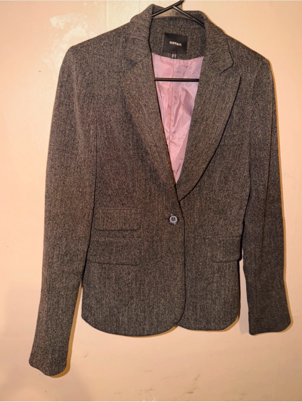 KORYN Women's Gray Single-Button Tailored Blazer